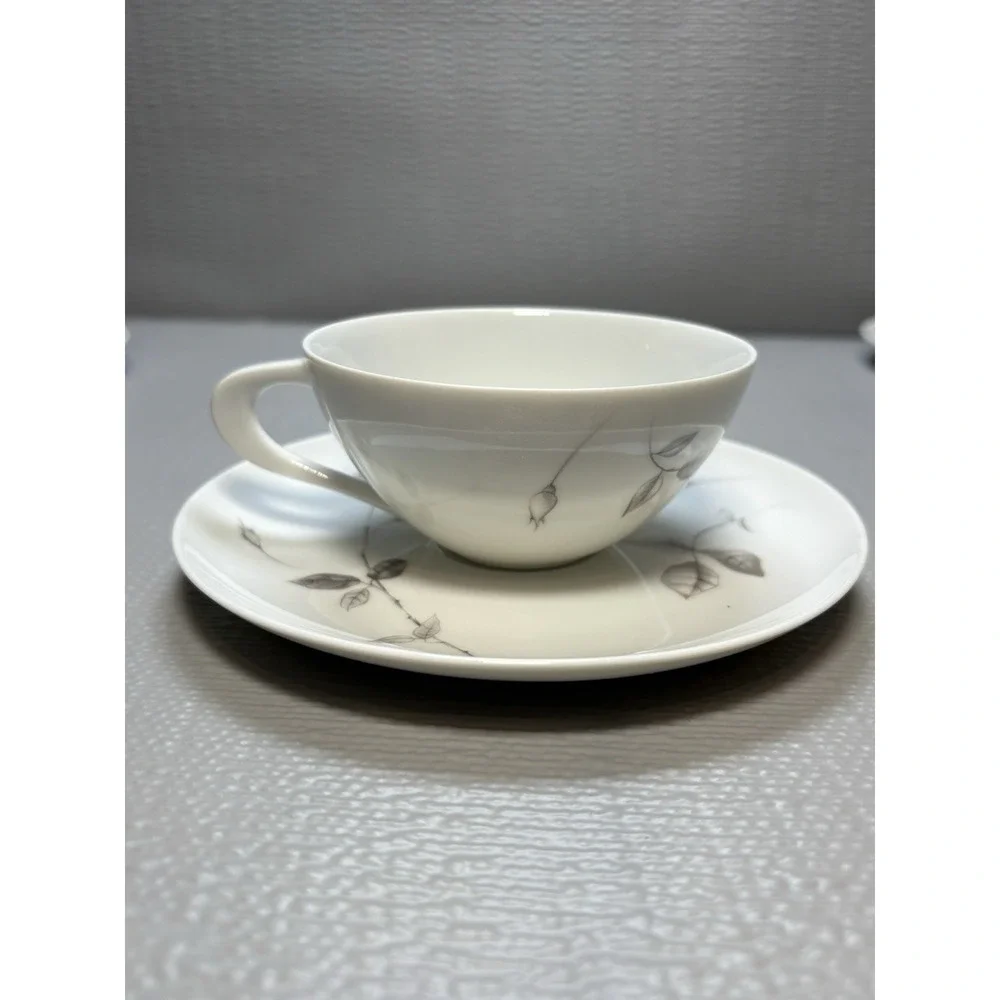 Set Of 4 Cup And Saucer Fine China Sango Lyric‎ Japan
